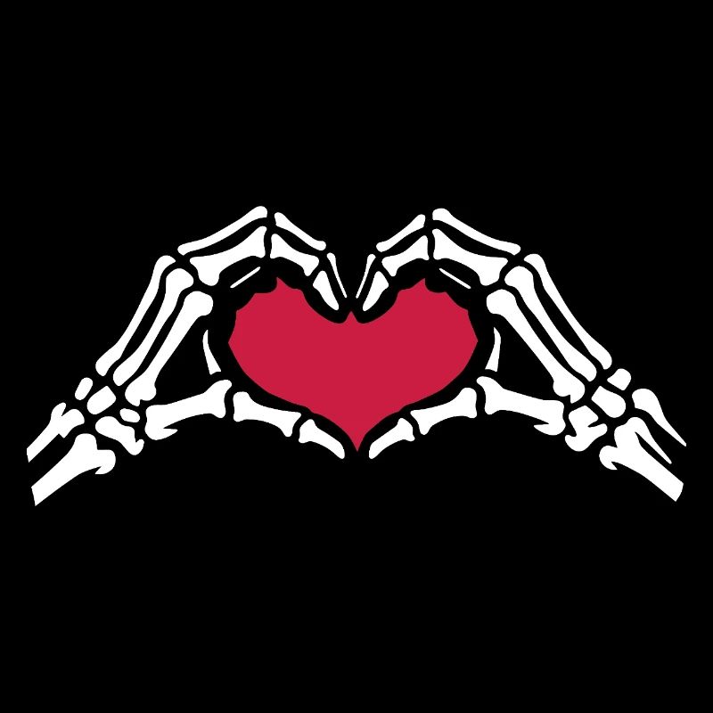 Skeleton Hands Heart Love Valentine's Day