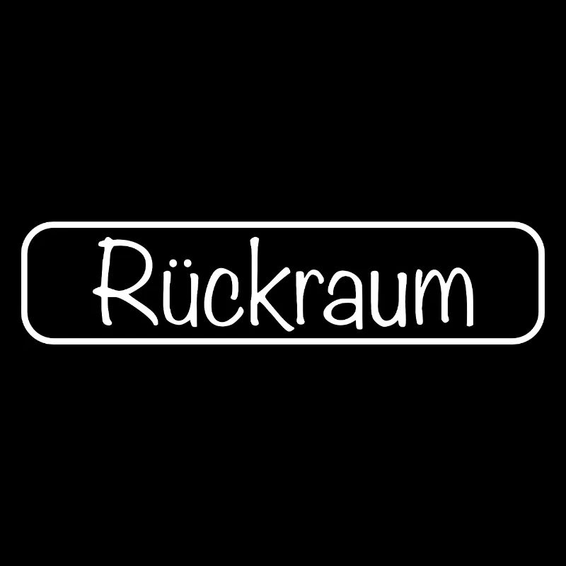 Rückraum Schriftzug (Weiß)