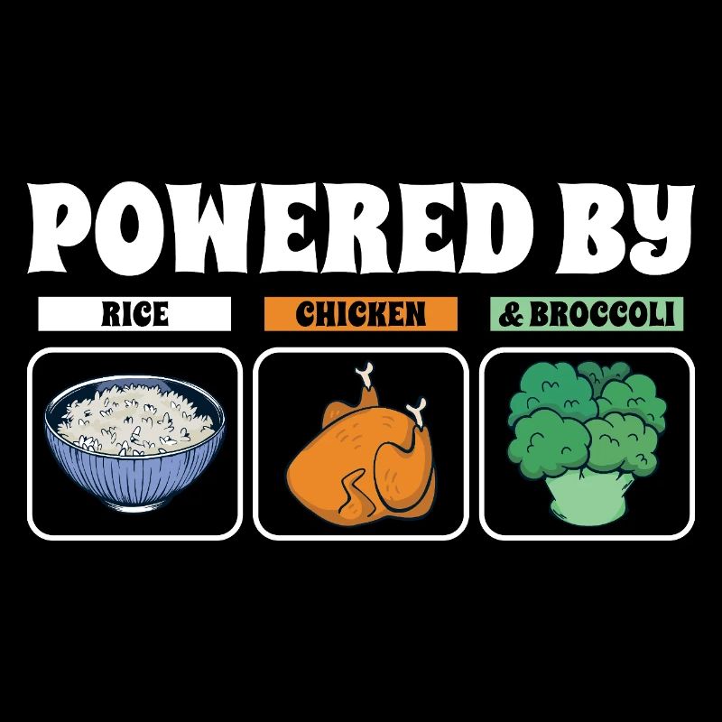 Powered By Rice Chicken Broccoli
