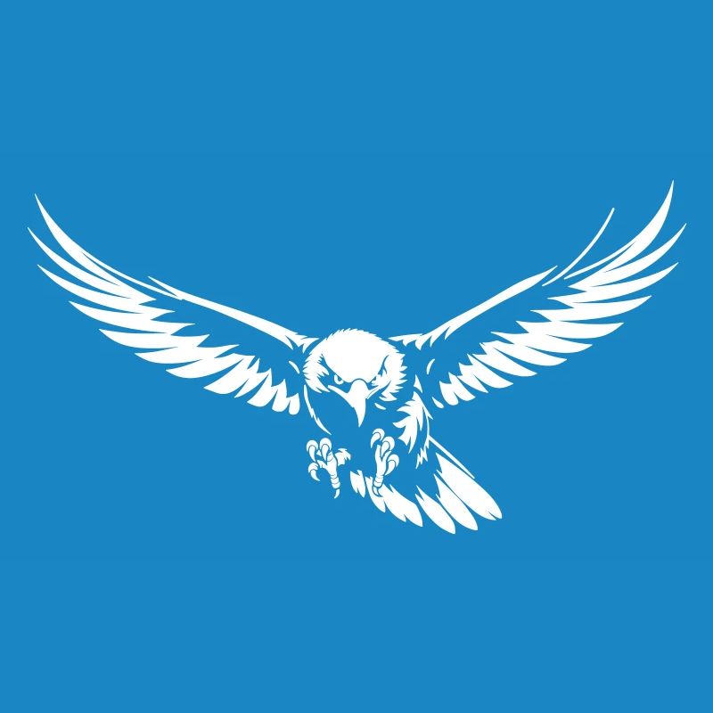 Attacking eagle in flight