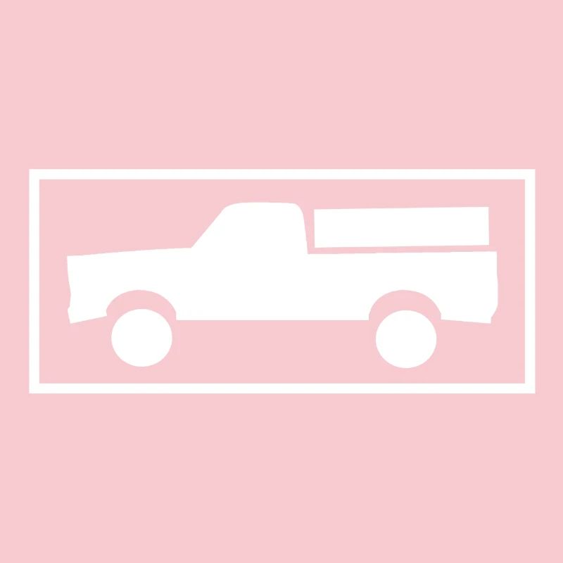 Pickup silhouette in the frame