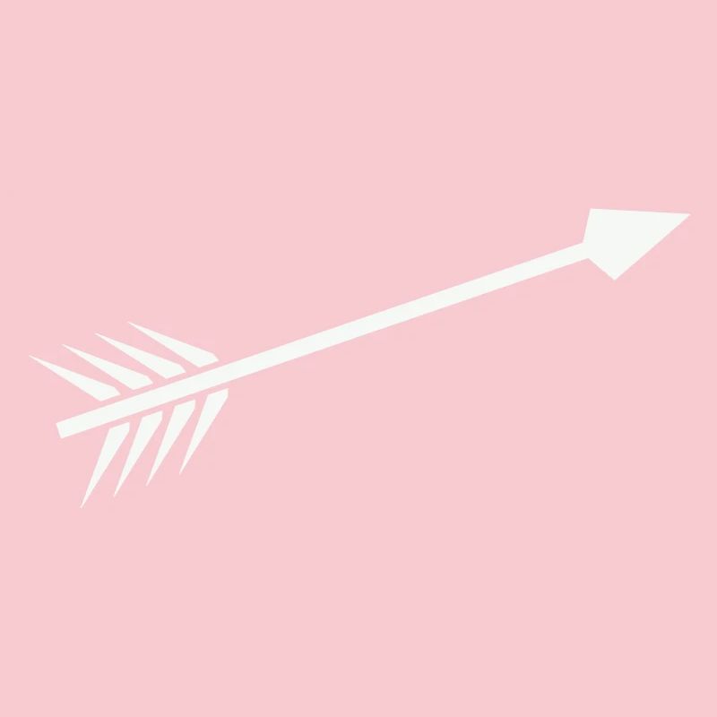 White arrow with feather