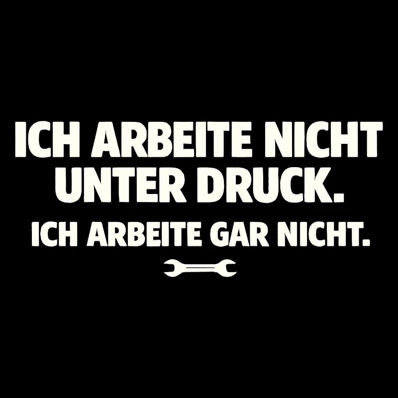 Ich arbeite gar nicht Spruch