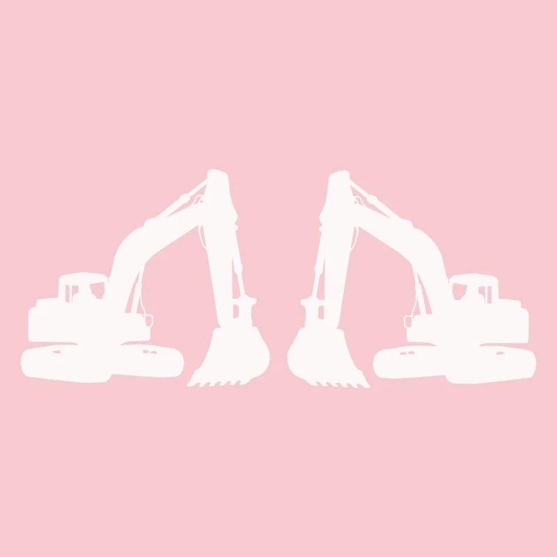Silhouette de double excavatrice