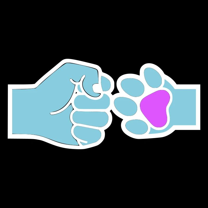 Coup de poing de patte : équipe d’animaux humains