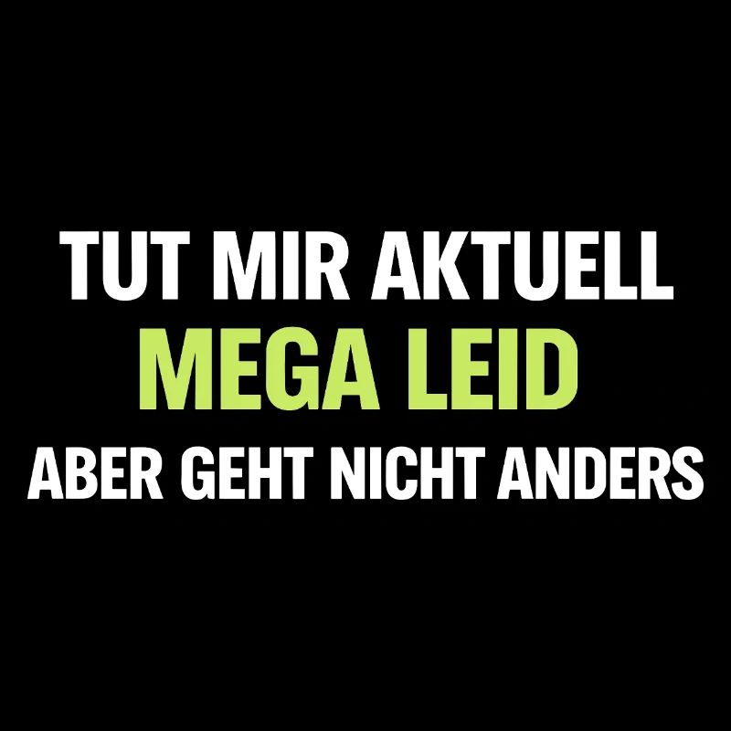 Mega Leid Typografie Schriftzug