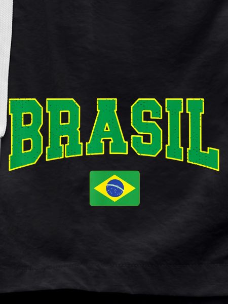 Brasil Block Letters with Flag