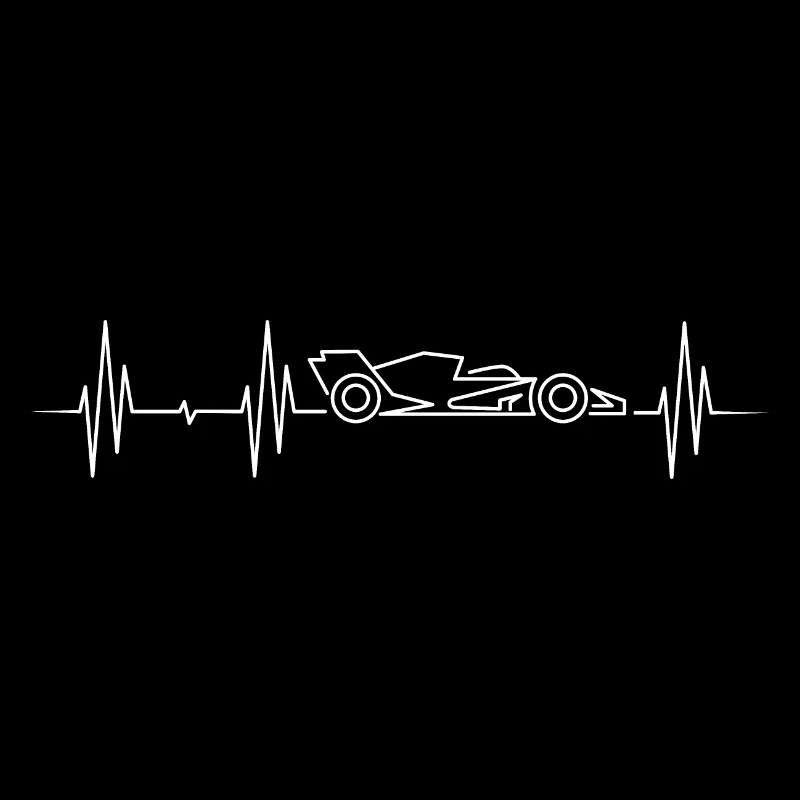 Formule Racing Heartbeat Lines Voitures de course Ekg