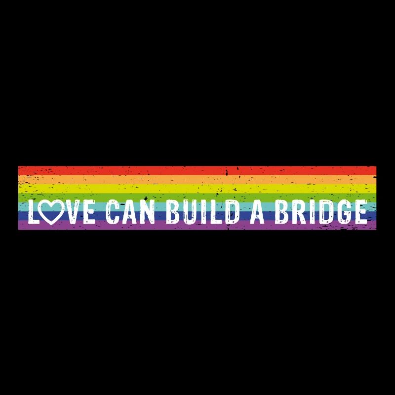 L’amour peut construire un pont Conception arc-en-ciel