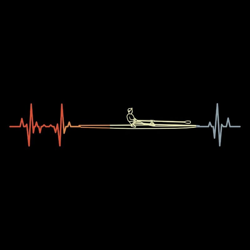 Vintage Rowing Boat Pulse Beat