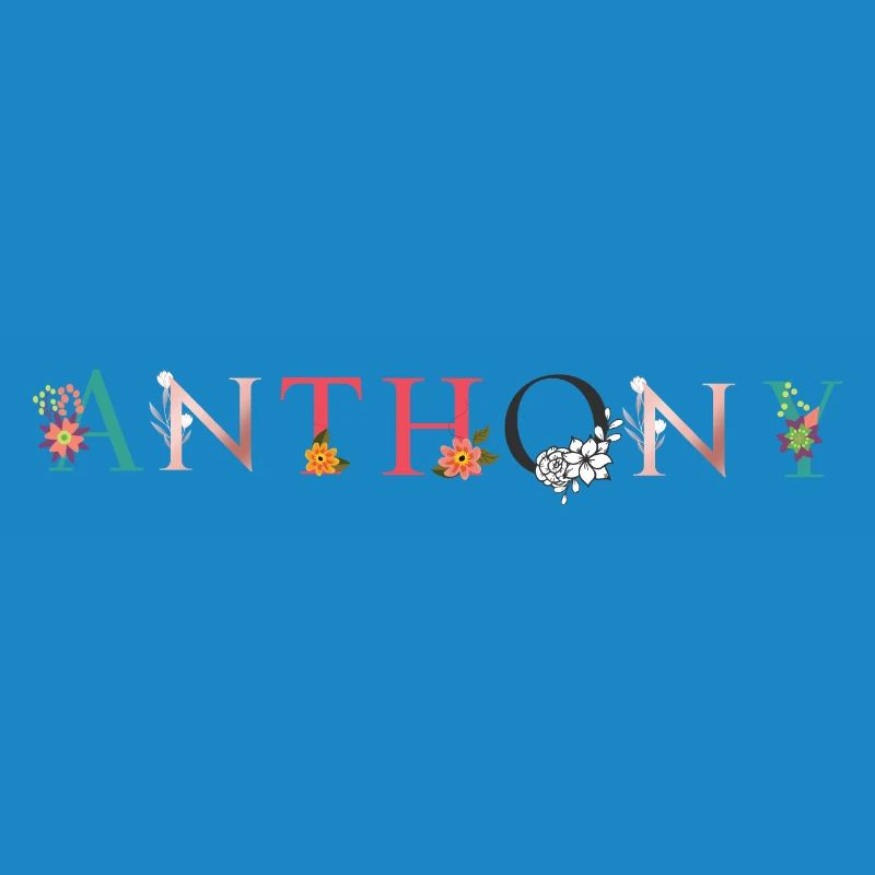 ANTHONY Nom Art avec fleurs brodées