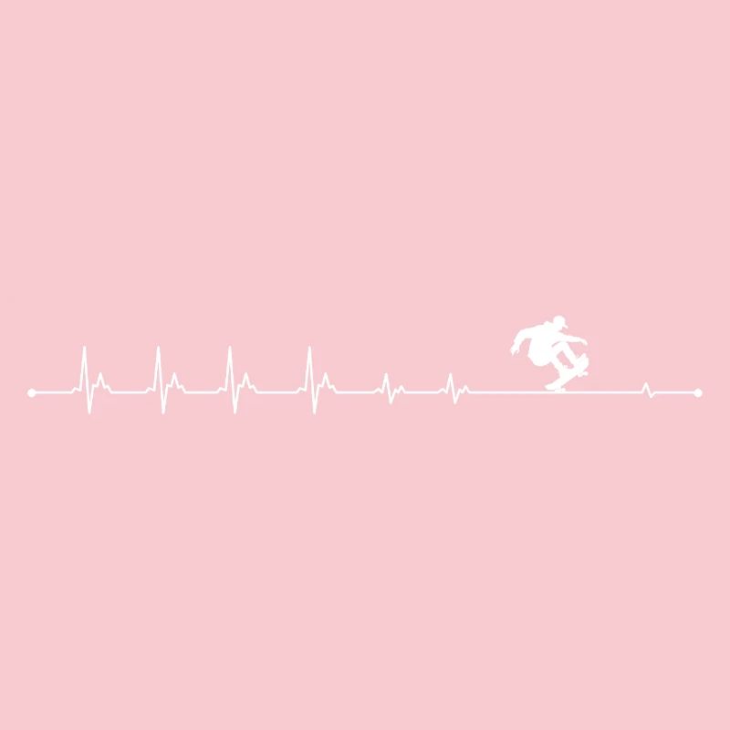 Heartbeat Line with Tiny Heart