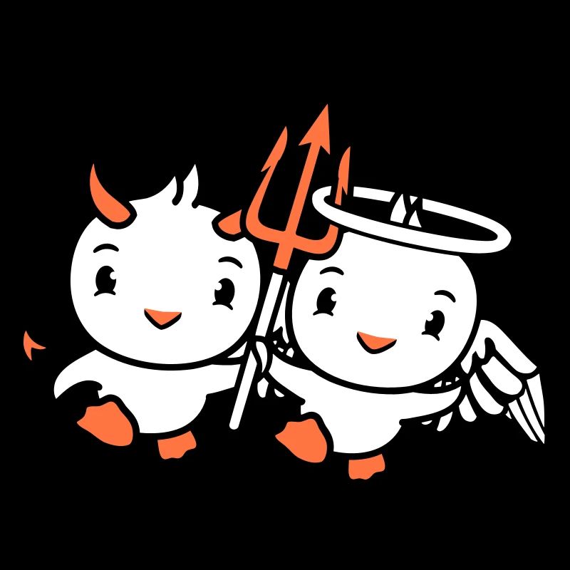 Birds Angel Sky Devil Horns Satan Hell Evil