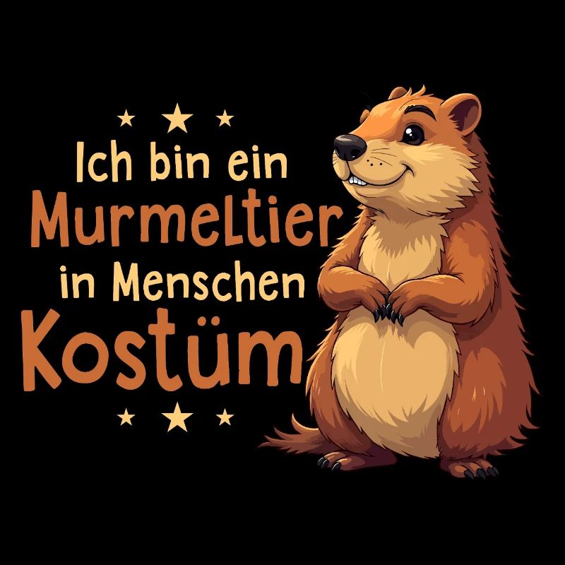 Ich bin ein Murmeltier in Menschen Kostüm Tier
