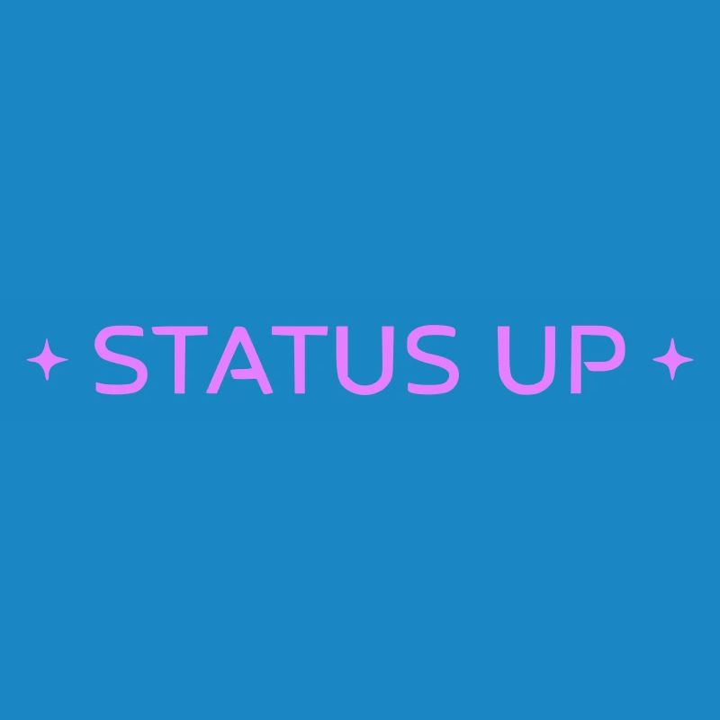 Status Up Level Up Gaming Text Vector