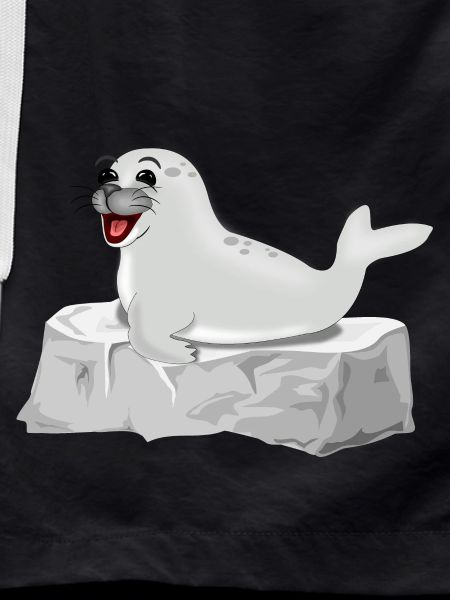 Laughing seal on rock