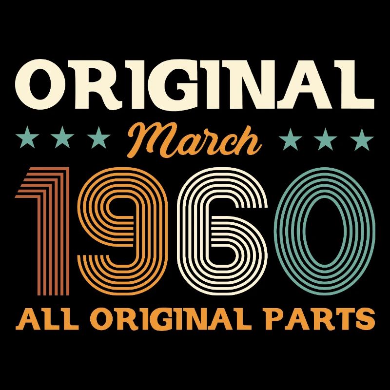 65. Geburtstag Geschenk Mann Original März 1960