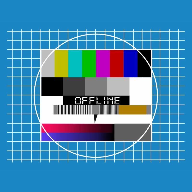 offline, internet, Testbild, tv