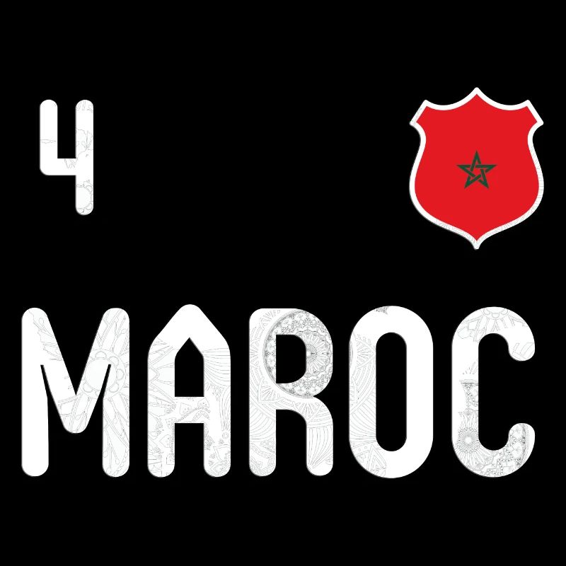 Teeshirt Maroc avec le numéro 4