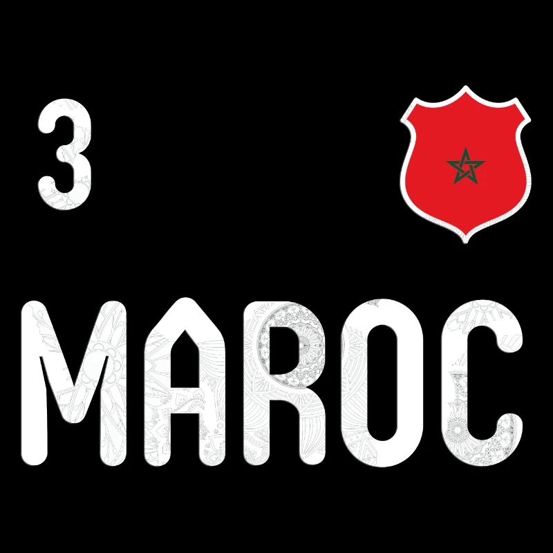 Teeshirt Maroc avec le numéro 3