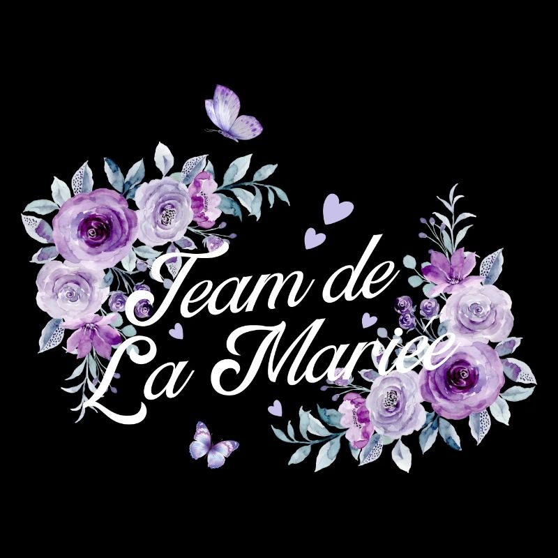 Team de la mariée floral violet
