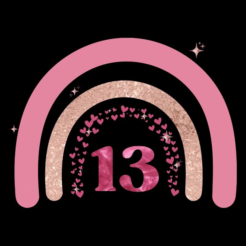13e anniversaire rainbow rose