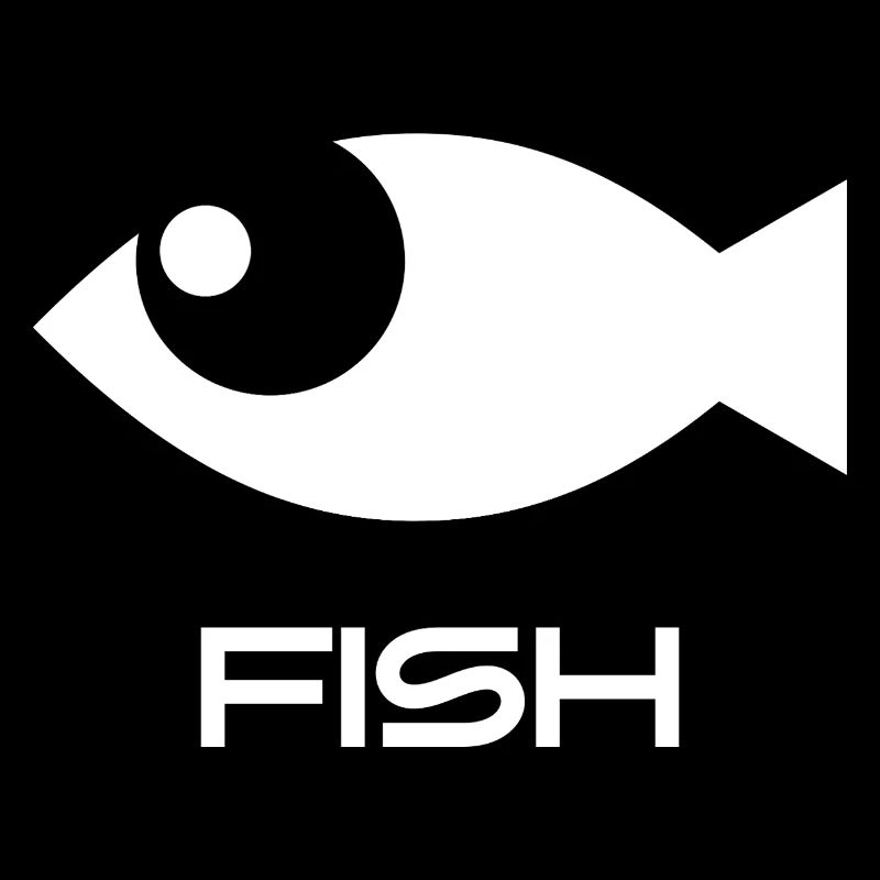 Icône de poisson minimaliste Pêche Mer Océan