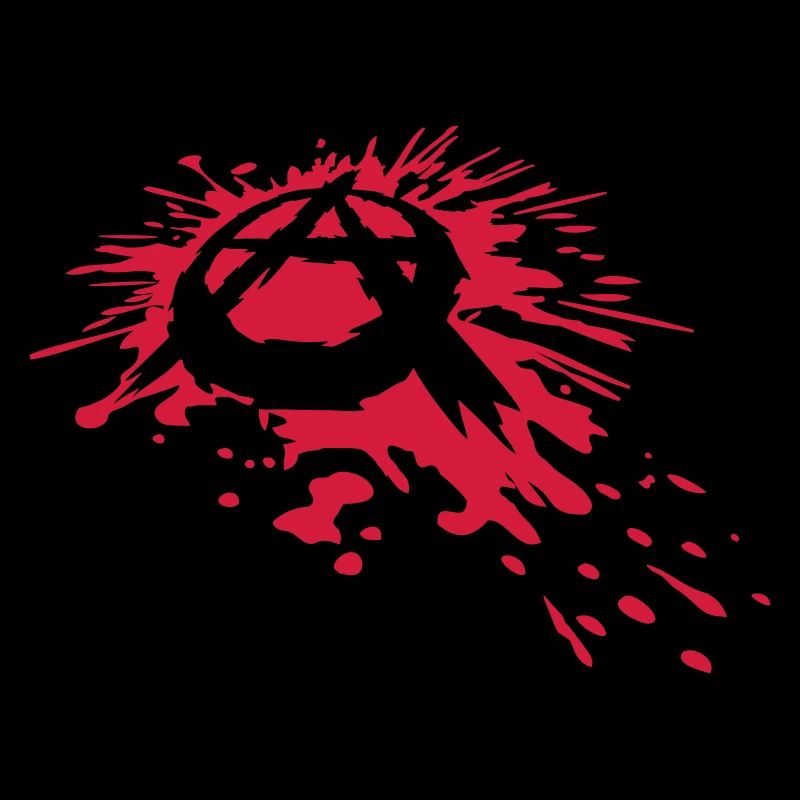 Splash blood anarchy symbol