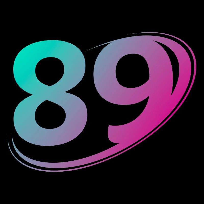 Numéro 89 multicolore