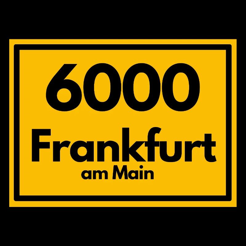 Panneau de lieu - puis Rétro urbain Code postal 6000 Francfort