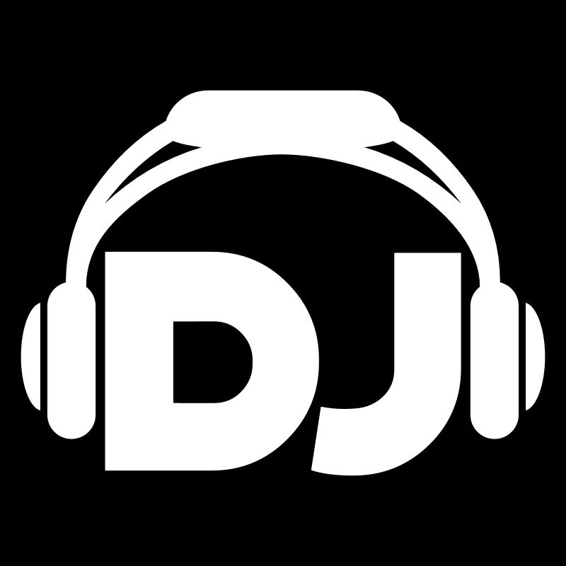 DJ Kopfhörer Musik Party Feiern Text Schriftzug