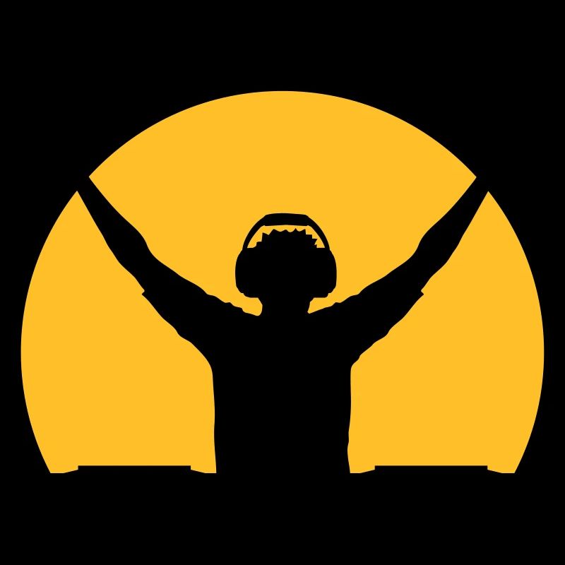 DJ silhouette soleil
