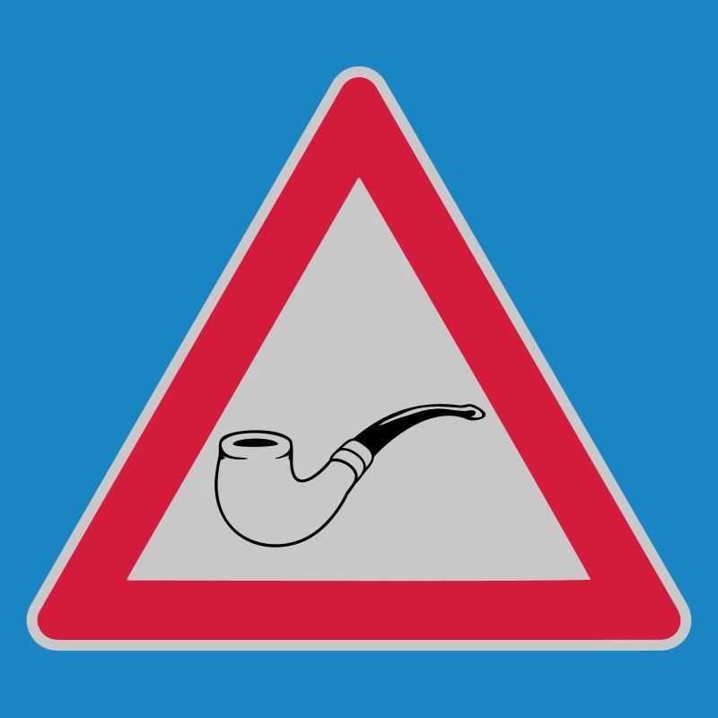 Schild Vorsicht Tabakpfeife