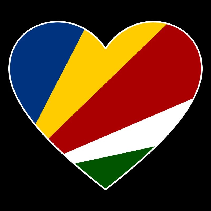 Cœur de drapeau des Seychelles