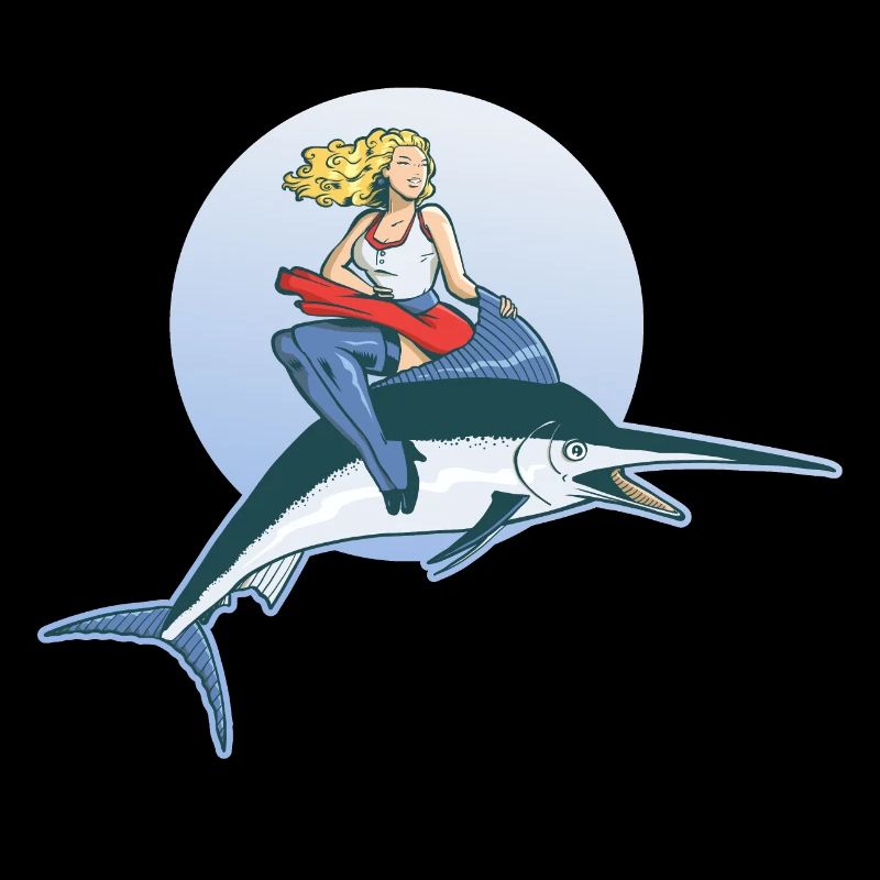 Pin Up auf Schwertfisch