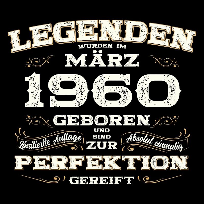 65. Geburtstag Geschenk Mann Original März 1960
