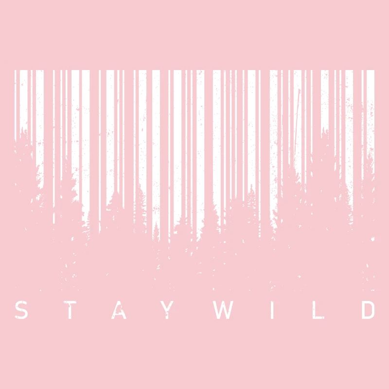 Forest Barcode Silhouette