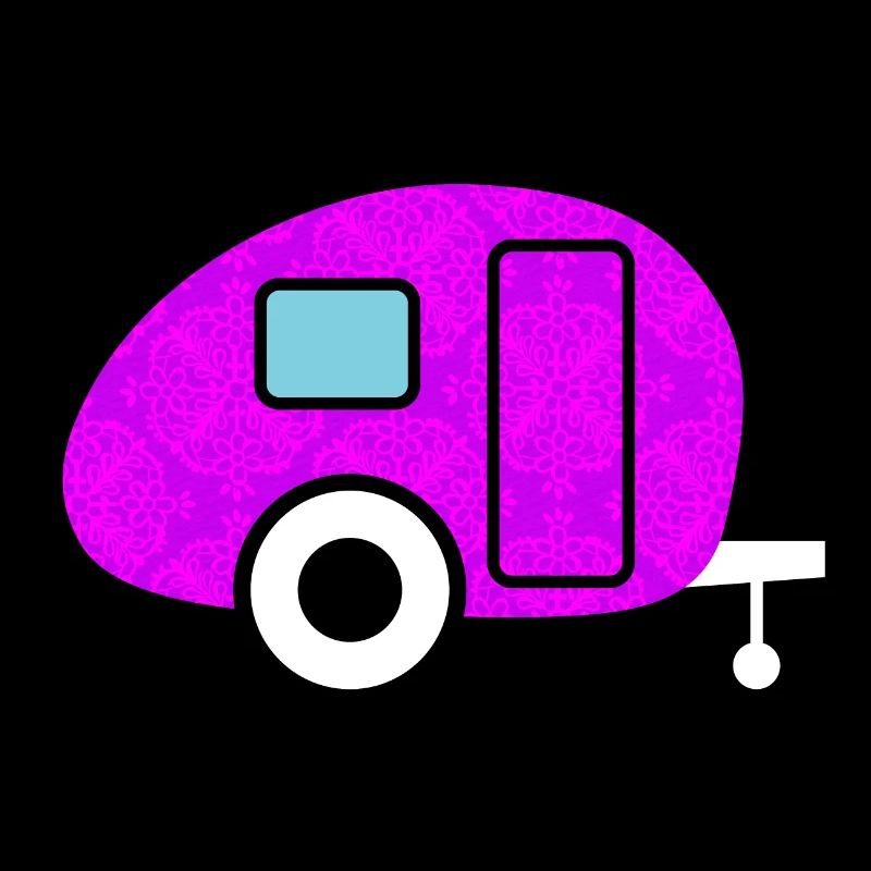 Caravan Caravan Camping Camper wallpaper pink retro