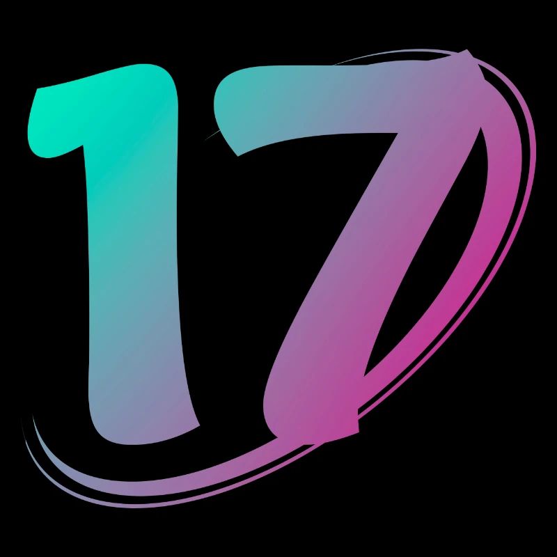 Numéro 17 multicolore