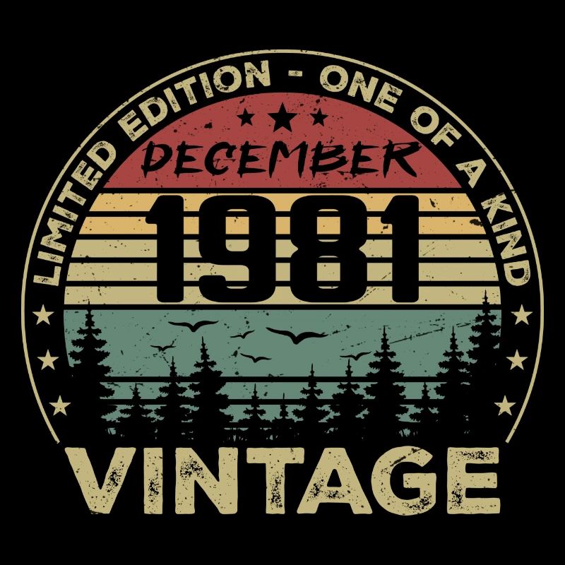 Vintage Retro Dezember 1981 Geburtstagsgeschenk