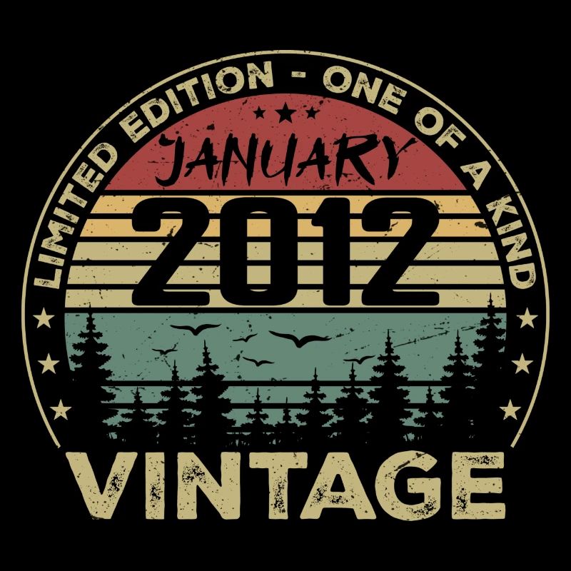 Vintage Janvier 2012 Anniversaire Janvier 2012