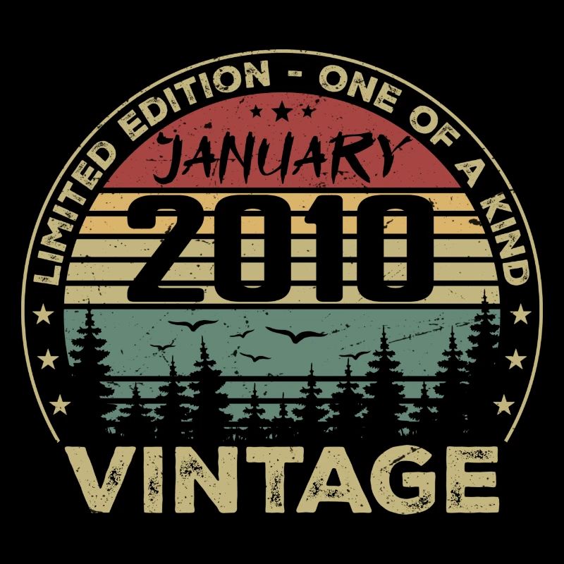 Vintage Janvier 2010 Anniversaire Janvier 2010