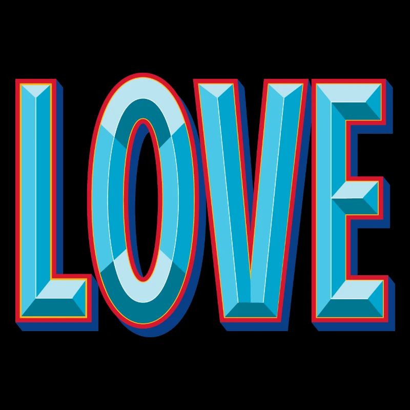 LOVE 3D-Ausschnitt