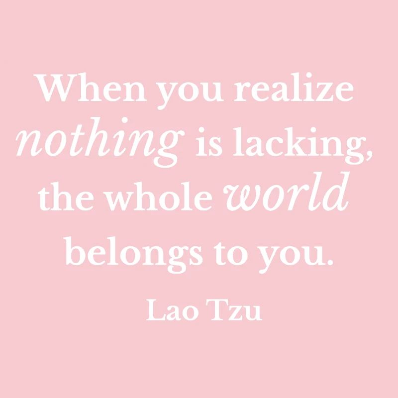 Lao Tzu Nothing Is Lacking Quote Tee