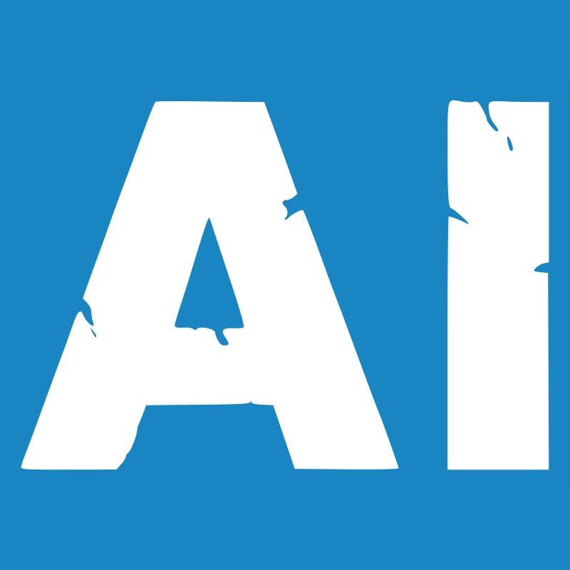 AI Artificial Intelligence Text Grunge Vektor