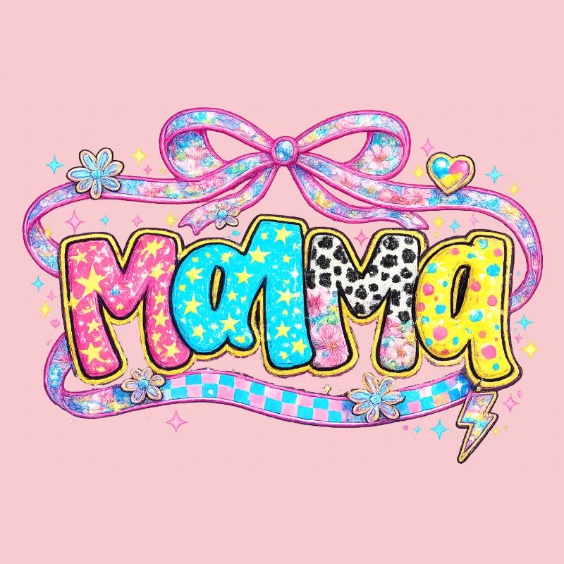 Mom Gift: Retro Mama Visual and Glitter