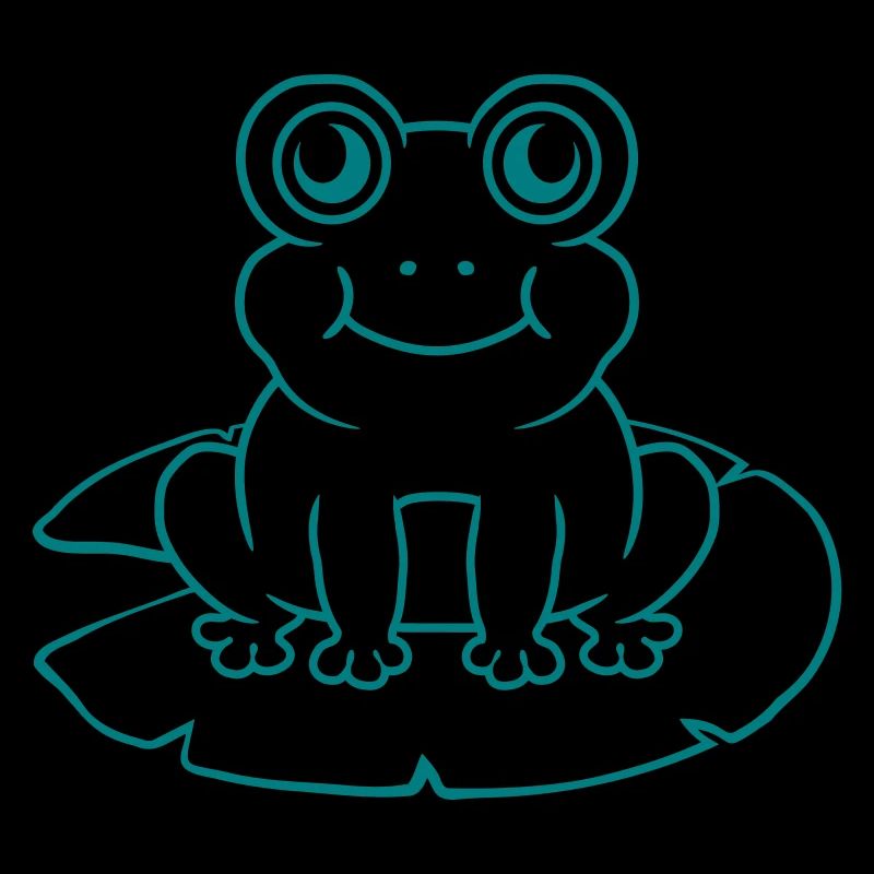 Water Lily Seeblatt Frog sits