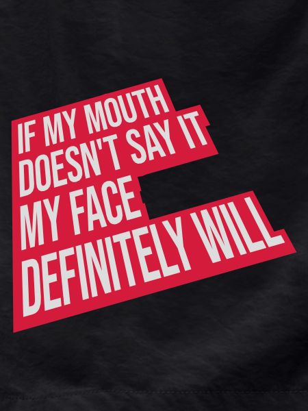 my face definitely will