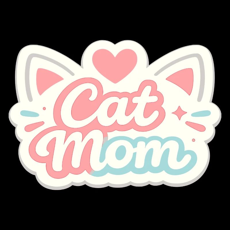 Motif pastel de maman chat