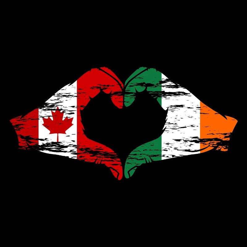 Kanada Irland Herzform mit Hände used